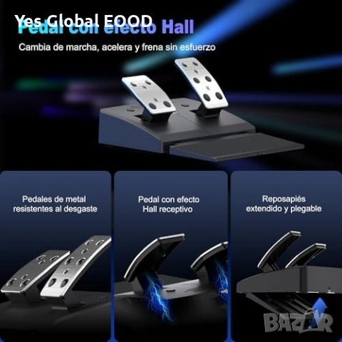 PXN V900 Gen2 геймърски волан с педали, снимка 5 - Геймърски - 53828324