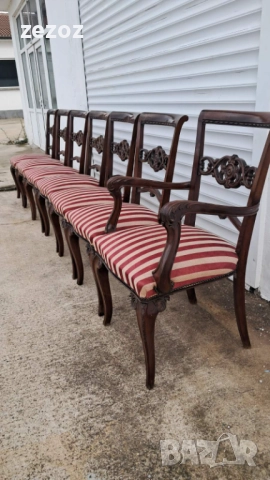 Комплект столове ретро 6+1, снимка 2 - Столове - 51986823