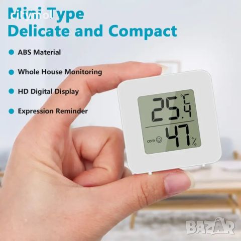 LCD цифров термометър и хигрометър, за кола и за дома, снимка 3 - Друга електроника - 45227189