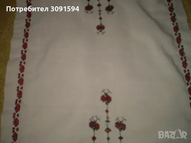 Покривка Българска шевица ръчна изработка антични хилядолетни мотиви , снимка 8 - Антикварни и старинни предмети - 50194495