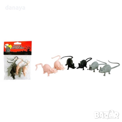 6153 Изкуствени мишки за шеги и Halloween украса, 6 броя, снимка 5 - Декорация за дома - 51863720