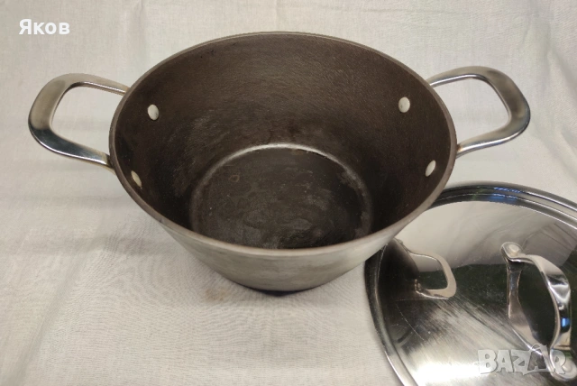 Чугунена тиган John Lewis 27 см x 15 см, снимка 8 - Съдове за готвене - 53691552