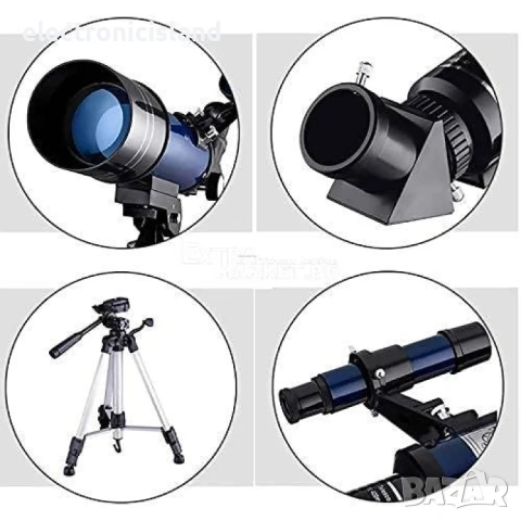 Астрономически телескоп F30070M със статив, вашият прозорец към небето, снимка 5 - Други спортове - 53599143