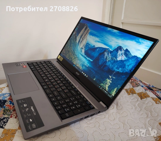 Лаптоп ACER Aspire Lite 15 AMD Ryzen 7 5700U до 4.3GHz, 16GB SSD 512GB, снимка 3 - Лаптопи за дома - 53891473