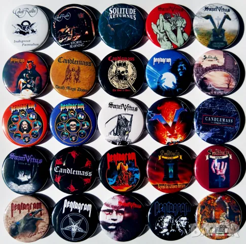 Значки на Doom метъл групи, ч.2 - Solitude Aeturnus Count Raven Candlemass Saint Vitus Pentagram