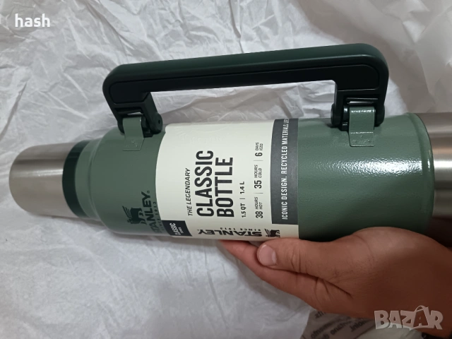 Термос Термобутилка Stanley The Legendary - Hammertone Green, 1400 ml, снимка 10 - Термоси - 53932148
