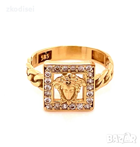 Златен дамски пръстен 3,53гр. размер:57 14кр. проба:585 модел:36416-3
