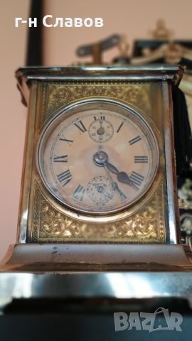 Antique German carriage clock alarm clock Junghans 1910s, снимка 2 - Други - 46656468