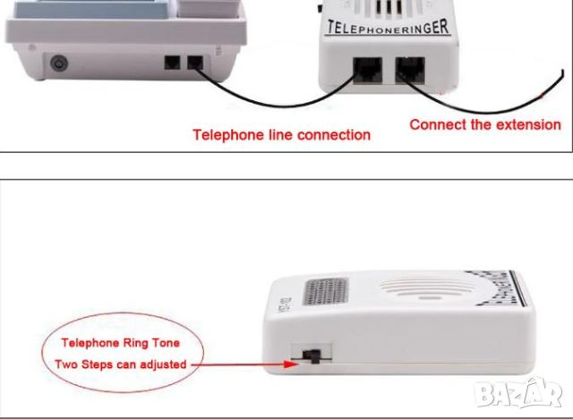 Светлинно-Звукова Алармена Система за Стационарен Телефон за Трудно Чуващи Хора Възрастни Глухонеми, снимка 9 - Слухови апарати - 46743240