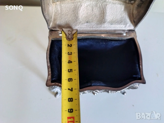 Страхотна Рядка Стара Посребрена Френска Кутия За Бижута, снимка 9 - Антикварни и старинни предмети - 53177664