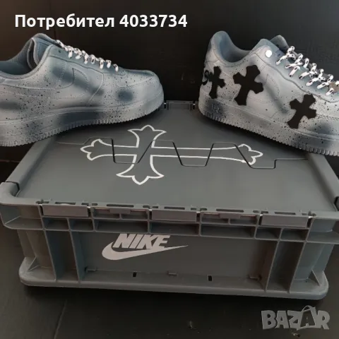 Nike Air Force 1 x Chrome Hearts Custom, снимка 5 - Други - 50156780