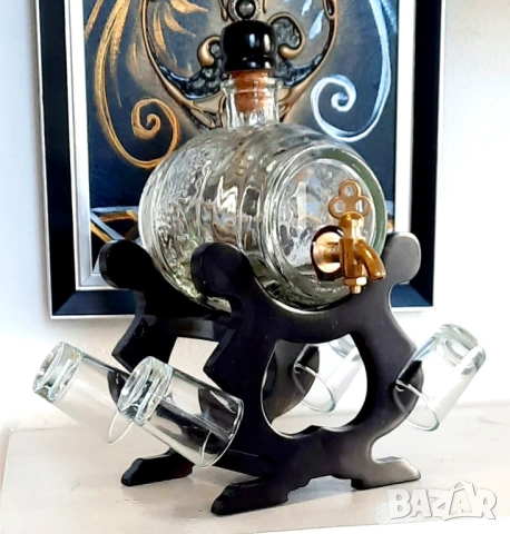 Стъклено буренце за ракия - Оригинален подарък за юбилей, рожден и имен ден