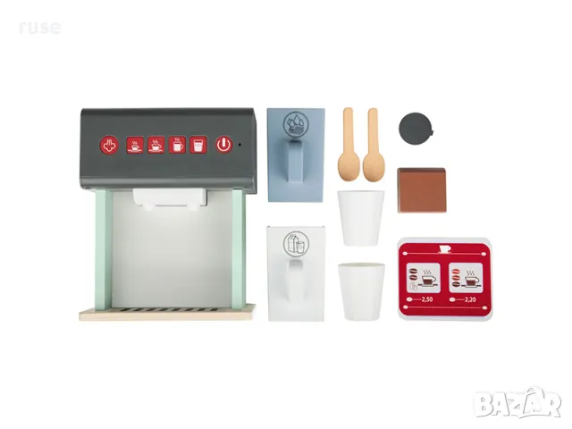 НОВИ! Детска дървена Кафемашина с тъчпад и аксесоари, снимка 4 - Образователни игри - 49786081