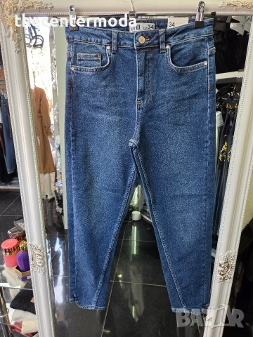 Сини ластични дънки, снимка 4 - Дънки - 53535845