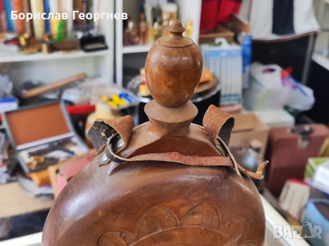 Дървена бъклица, снимка 5 - Антикварни и старинни предмети - 51188306