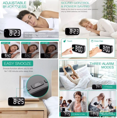 LED Часовник с Температура и Дата.Светещ Дигитален Будилник.ЛЕД Светещи Настолни Часовници.Будилници, снимка 12 - Други - 54174865