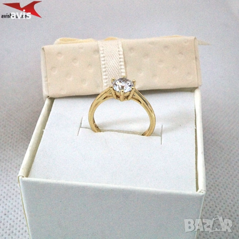 Пръстен с 14К златно покритие 224846, снимка 3 - Пръстени - 53431726