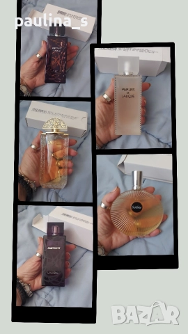 5 броя Lalique Дамски Amethyst, Amethyst exquise, Perles, Lalique Le Parfum, Satin / 100ml EDP 