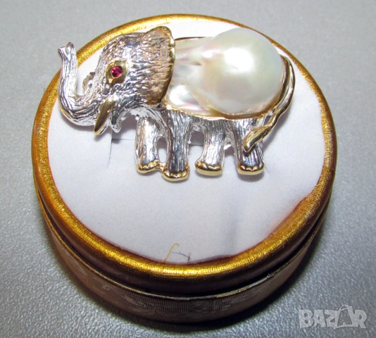 925 сребърна брошка с перла подходяща за подарък