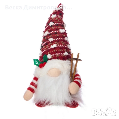 Светеща коледна играчка – Декорация с LED осветление и плетена шапка, снимка 9 - Декорация за дома - 52587306