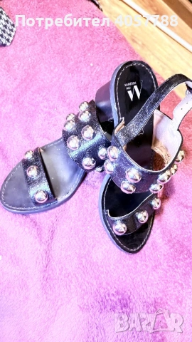 Луксозни кожени сандали Vanessa Wu с ефектни капси – Естествена кожа!, снимка 6 - Сандали - 53729899