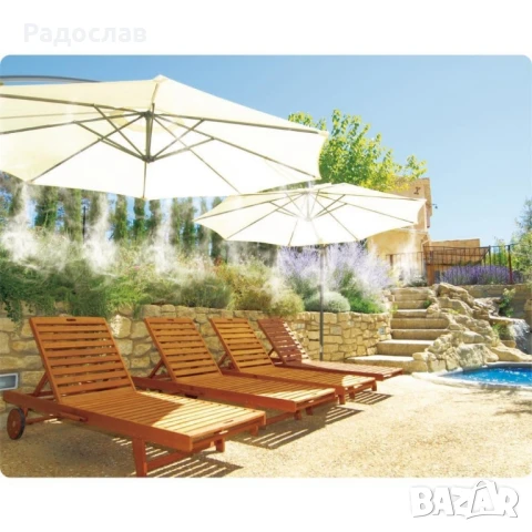 Охлаждаща система с водна мъгла, за двор, тераса, веранди – 10, 15 и 20м., снимка 2 - Други стоки за дома - 50679486