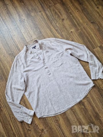 Страхотна мъжка ленена риза KIABI ,без забележки като нова,  , размер 2XL, снимка 4 - Ризи - 45741568