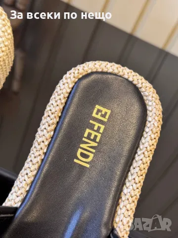 Fendi Дамски Чехли На Платформа Фенди Код E282, снимка 2 - Чехли - 50415547