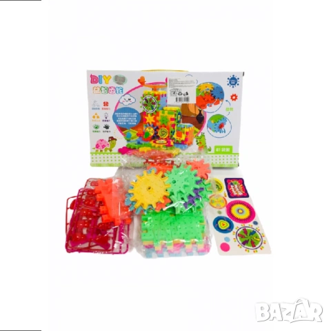 Детски конструктор със зъбни колела и въртящи се люлки, снимка 2 - Конструктори - 53860828