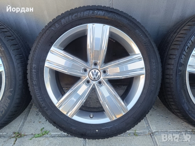 ОРИГИНАЛНИ джанти с гуми 19 ' цола 5х112 VW TIGUAN / Фолксваген Тигуан, снимка 9 - Гуми и джанти - 51826174