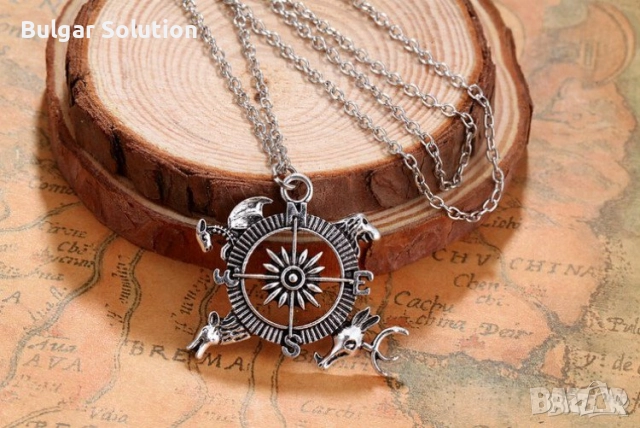 Game of Thrones - The House of Dragons - Кръст Компас с гербове на различните къщи - колие , снимка 4 - Колиета, медальони, синджири - 52596935