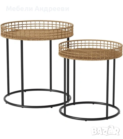 Комплект ратанови холни масички Vicco 7005, снимка 5 - Маси - 53762543