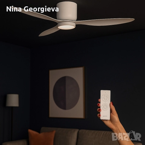 Brizy Bright Minimal – Вентилатор за таван с лампа, снимка 4 - Лампи за таван - 52856690