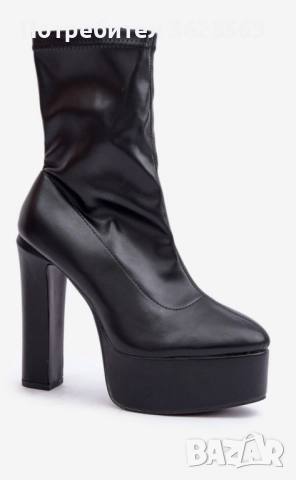 ботуши на висок ток, снимка 3 - Дамски ботуши - 52511744