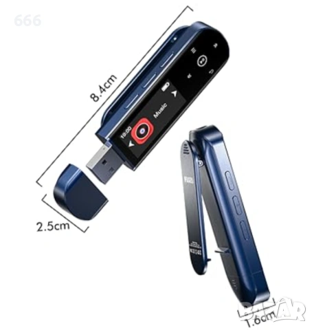 64GB преносим USB MP3 плейър с Bluetooth, снимка 10 - Друга електроника - 53504142