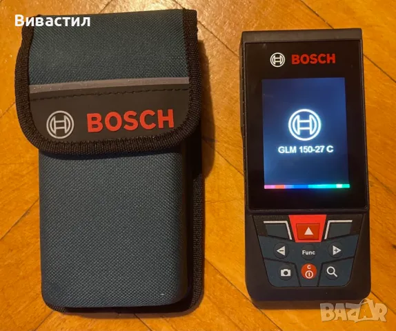 Лазерна ролетка BOSCH GLM 150-27 C PROFESSIONAL, 0.08 - 150м с камера модел 23г. Ролетката е с всичк, снимка 1 - Други инструменти - 48324268