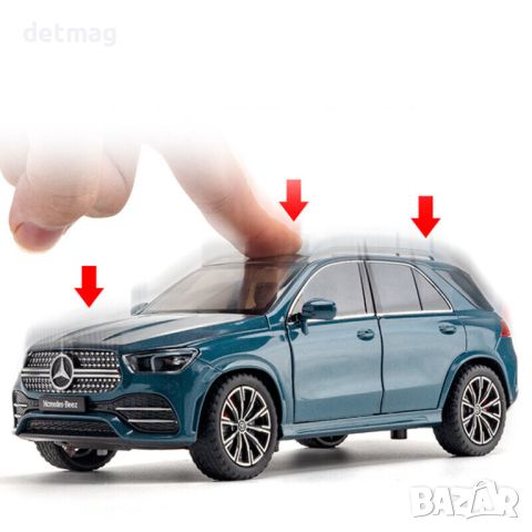 Метална количка MERCEDES BENZ GLE 350 МАЩАБ 1/24 ПУШЕЩА., снимка 7 - Колекции - 45684148