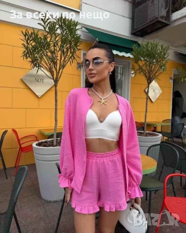 Дамски Летен Сет От Две Части - Налични Различни Цветове Код A670, снимка 2 - Комплекти - 50677278