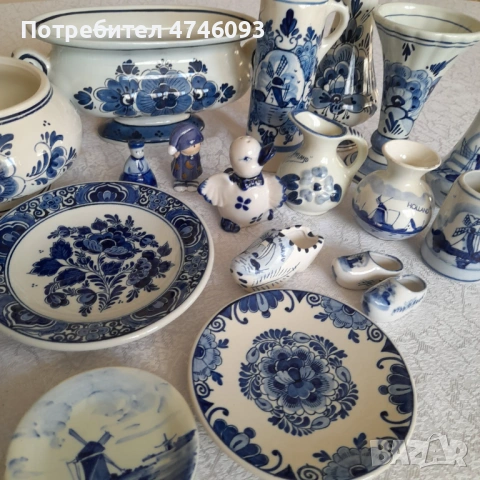 Колекция автентичен холандски порцелан Делфт / Delft Blue – лот