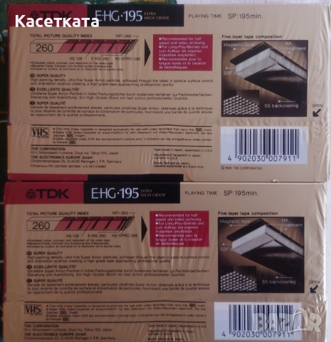 Видеокасети VHS TDK EHG 240 Super Avilyn, снимка 2 - Плейъри, домашно кино, прожектори - 53896966