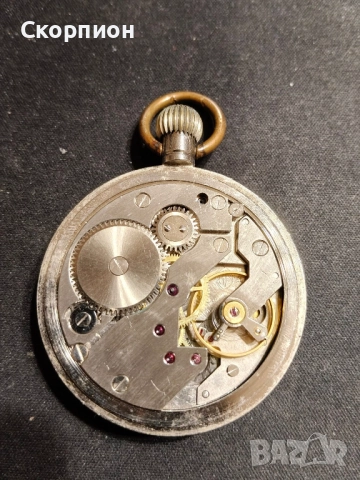 Швейцарски джобен часовник - ELVES ANTICHOC ANCRE 16 RUBIS, снимка 4 - Джобни - 48835833