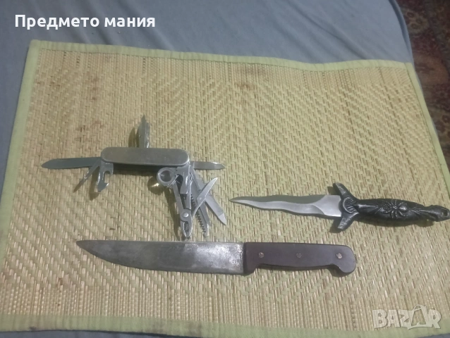 Лот от 3 ножа – Кухненски нож, Мултифункционално ножче и Декоративна кама