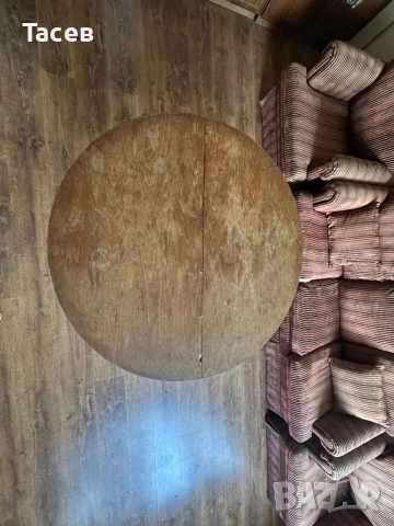 Кръгла,разтеглива маса, снимка 2 - Маси - 53505112