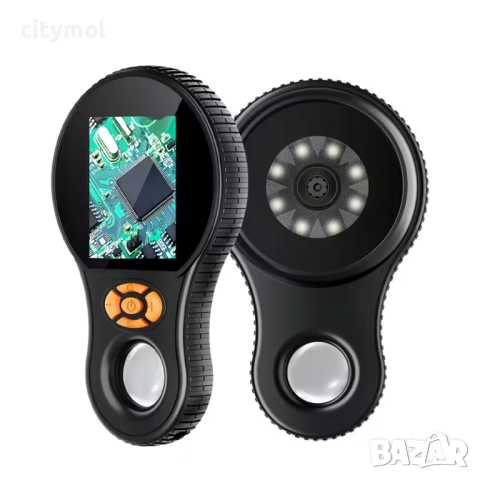 Дигитална лупа 2,4" IPS екран, 500x увеличение, LED, за запояване, оценка на бижута и др.