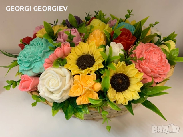 цветя изработени с глицеринов ароматен сапун и Българска роза 🌹 Стара Загора Център ., снимка 6 - Изкуствени цветя - 53463302