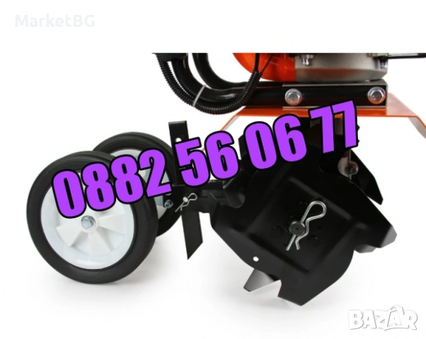 Бензинова мотофреза 74 куб, бензинов мотокултиватор, снимка 6 - Градинска техника - 53702371