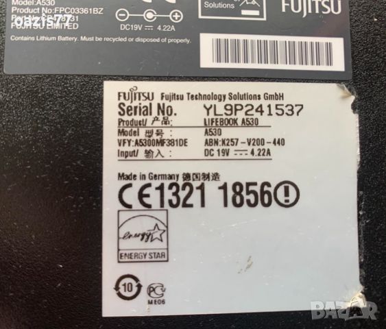 Лаптоп 15,6 FUJITSU  A 530   SSD 128gb-нов, в отлично състояние на корпусите., снимка 6 - Лаптопи за работа - 45471057