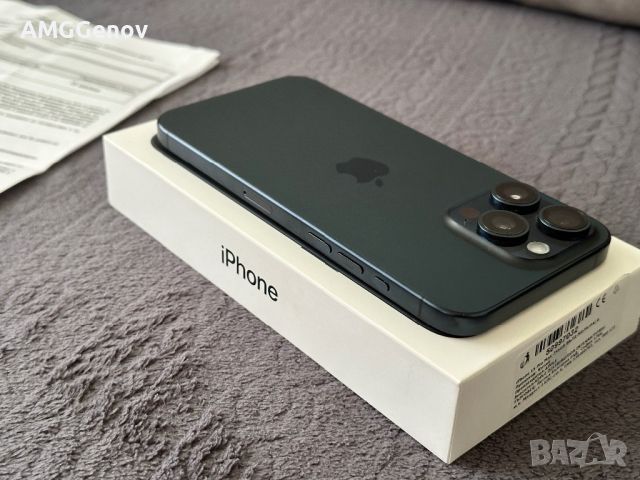 Като Нов iPhone 15 Pro Max 256GB Blue Titanium/100% Battery/Гаранция, снимка 6 - Apple iPhone - 46399040