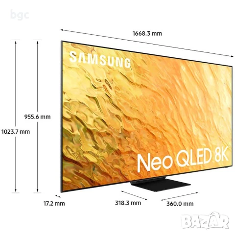 Нов 8K Телевизор Samsung 75QN800B, 75" (189 см), Smart TV, Neo QLED, Клас G - 24 месеца гаранция, снимка 6 - Телевизори - 50459153