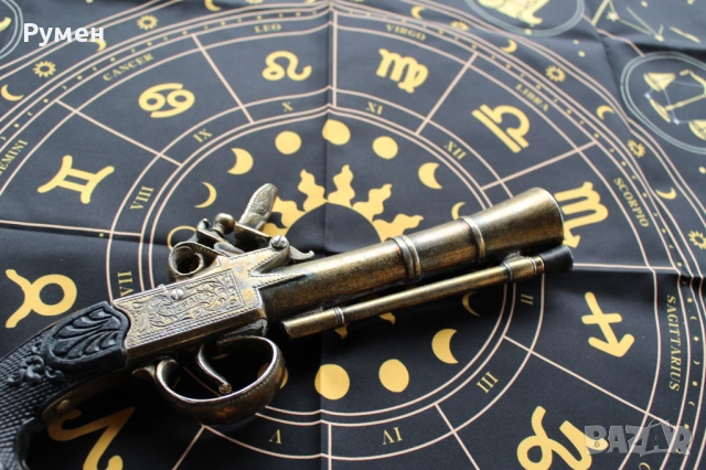 Кремъчен пистолет и голяма кама (ханжар), снимка 5 - Антикварни и старинни предмети - 53480305